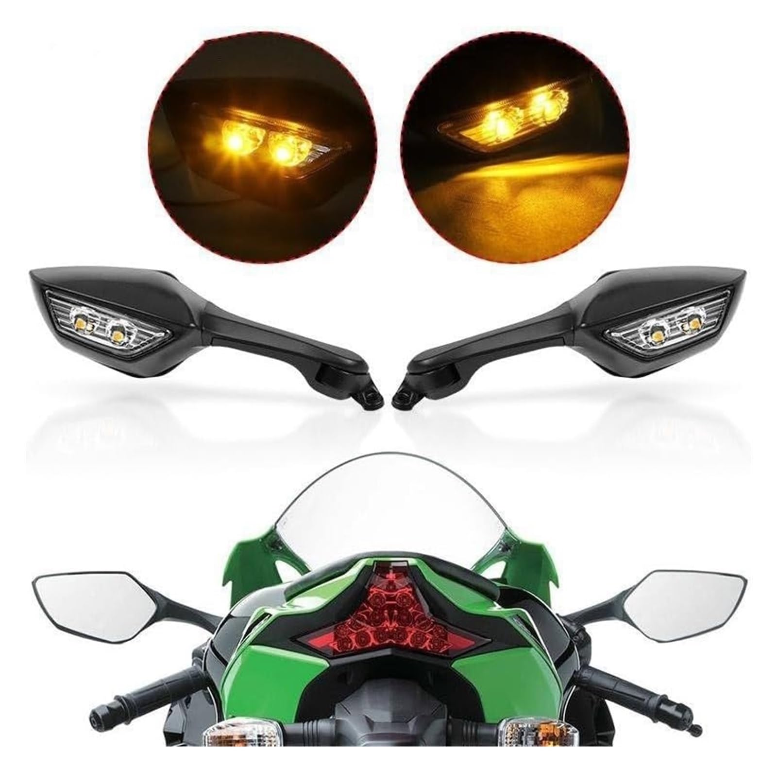 Amazon | オートバイのバック ハンドルバー ミラー 用 用